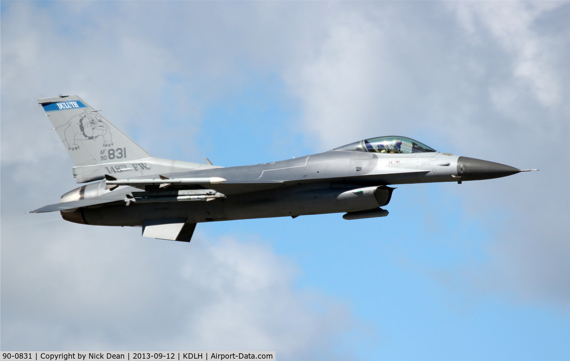 90-0831, 1990 General Dynamics F-16C Fighting Falcon C/N CC-31, KDLH/DLH 