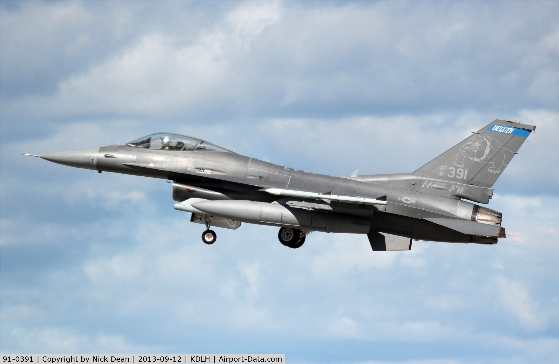 91-0391, 1991 General Dynamics F-16CJ Fighting Falcon C/N CC-89, KDLH/DLH
