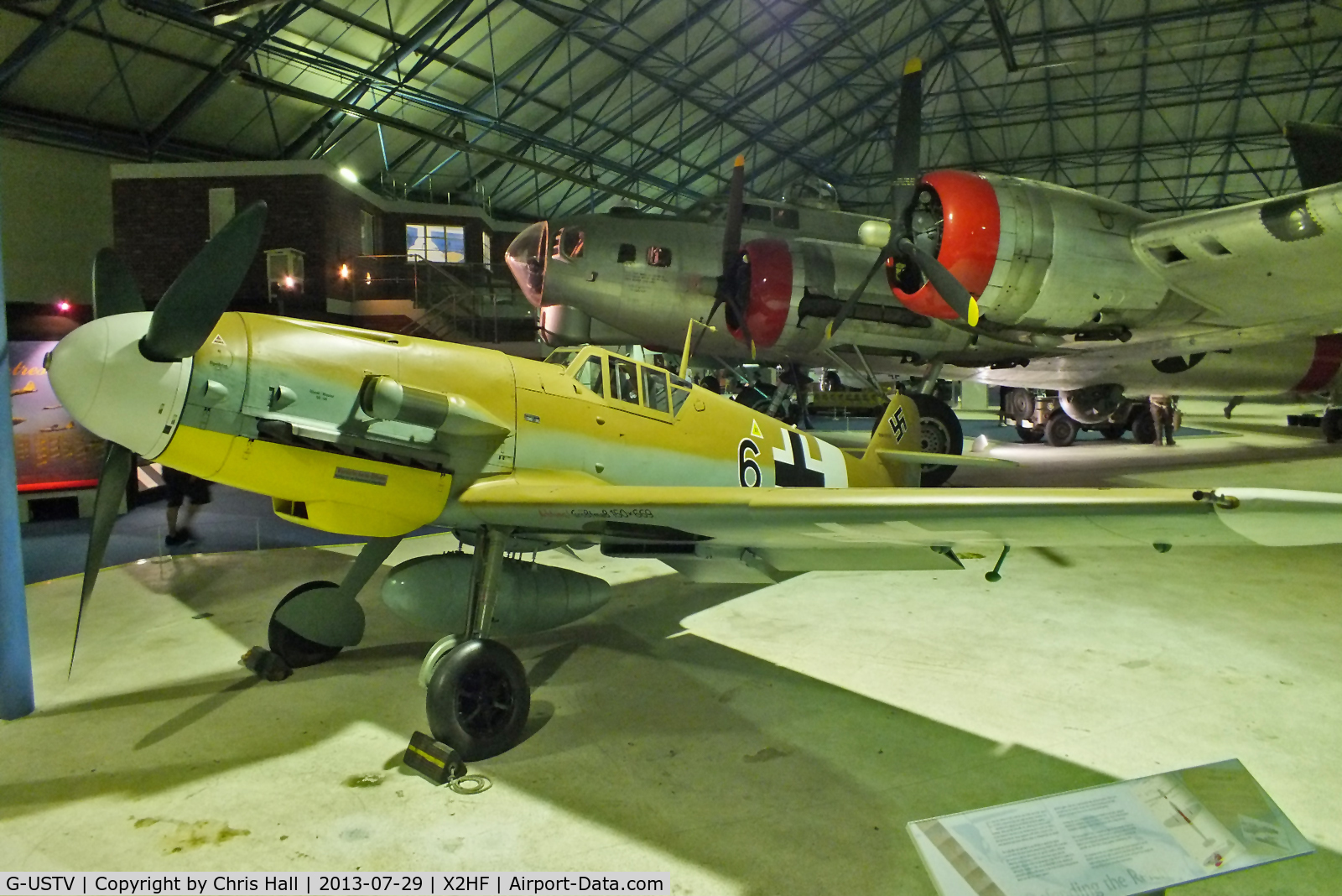 G-USTV, 1942 Messerschmitt Bf-109G-2/Trop C/N 10639, Displayed at the RAF Museum, Hendon