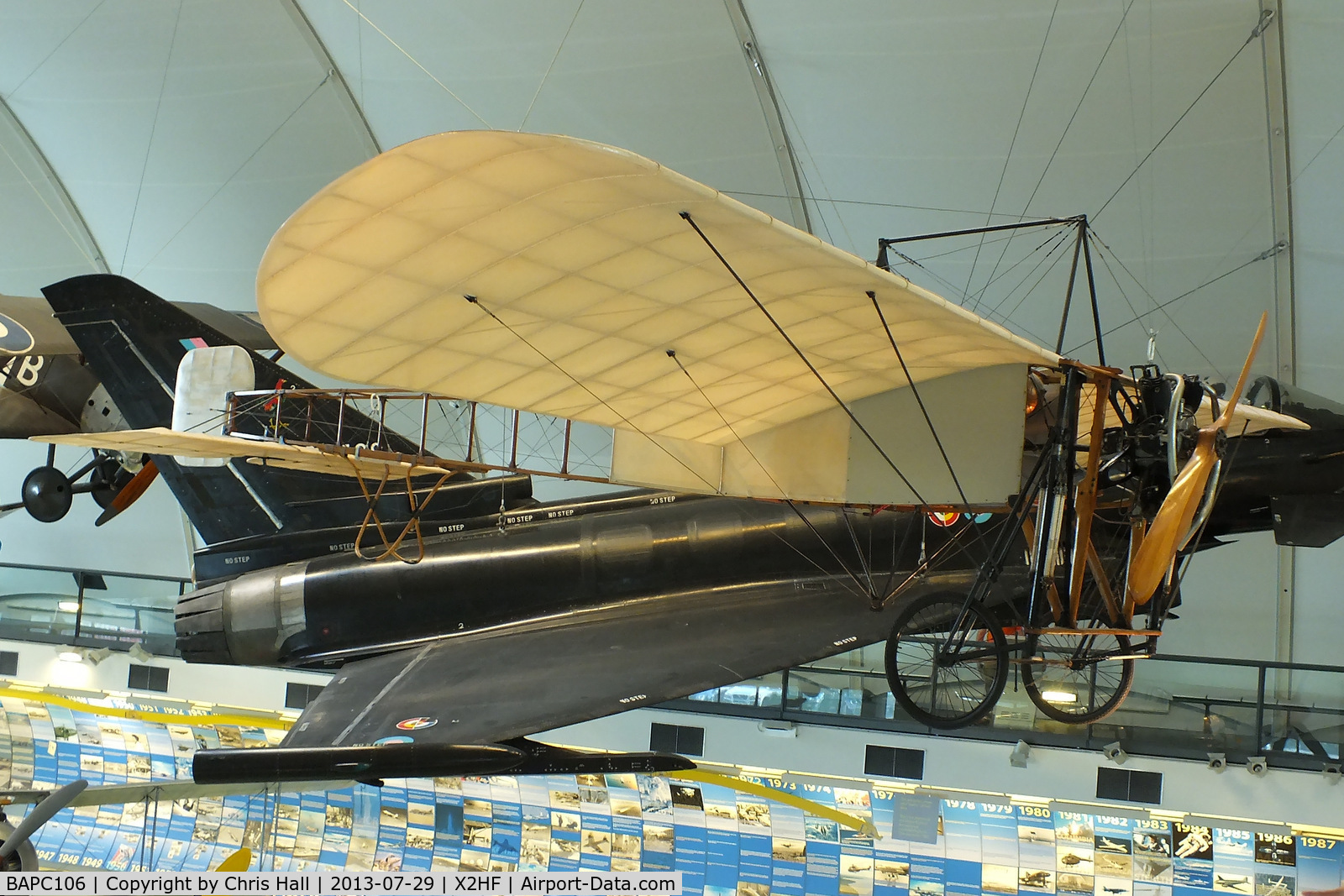 BAPC106, 1910 Bleriot XI Replica C/N BAPC.106, Displayed at the RAF Museum, Hendon