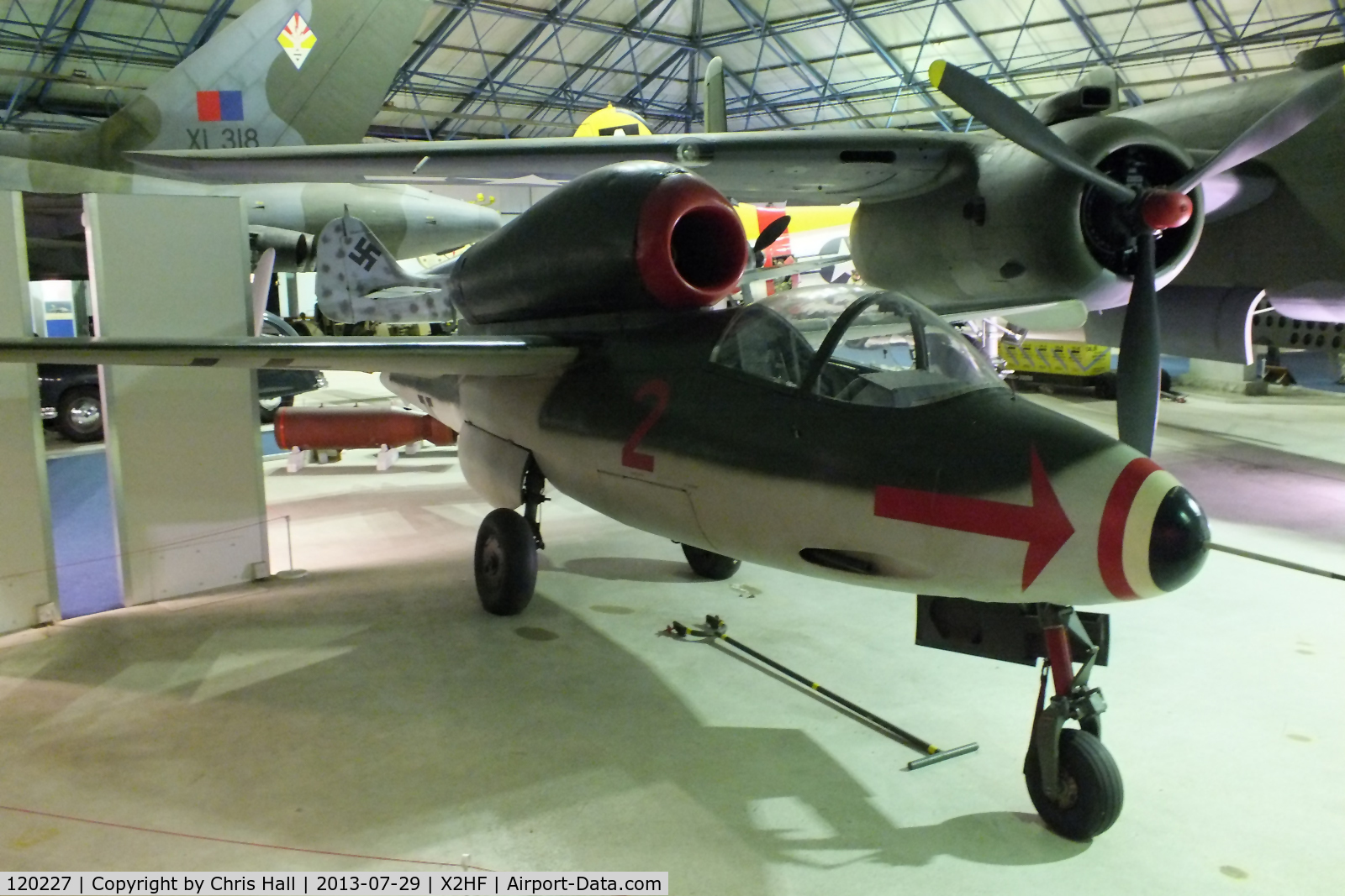 120227, 1945 Heinkel He-162A-2 Volksjager C/N 120227, Displayed at the RAF Museum, Hendon