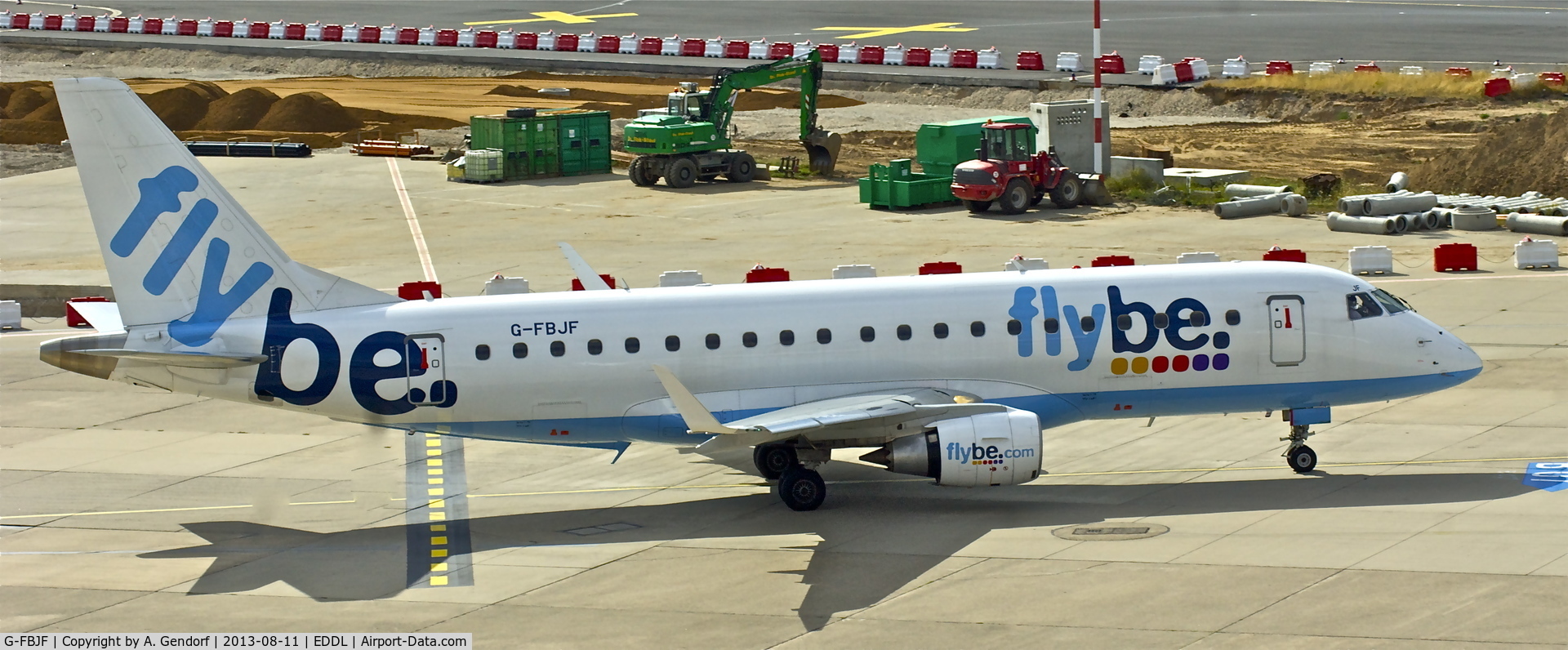G-FBJF, 2012 Embraer 175STD (ERJ-170-200) C/N 17000341, Fly BE, seen here on the apron at Düsseldorf Int´l(EDDL)