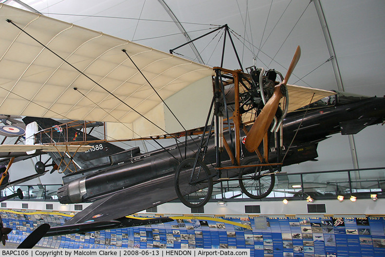 BAPC106, 1910 Bleriot XI Replica C/N BAPC.106, Bleriot XI BAPC-106 at The RAF Museum, Hendon in June 2008.