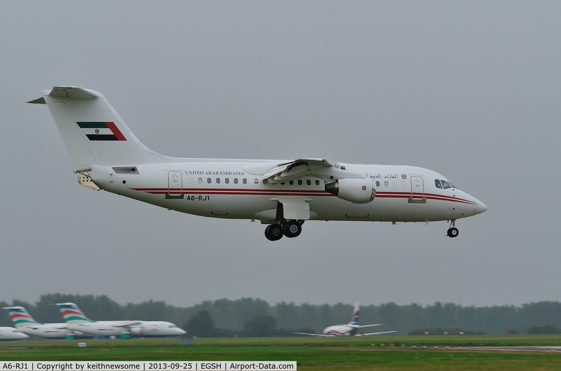 A6-RJ1, 1998 British Aerospace Avro 146-RJ85A C/N E2323, Returning visitor !