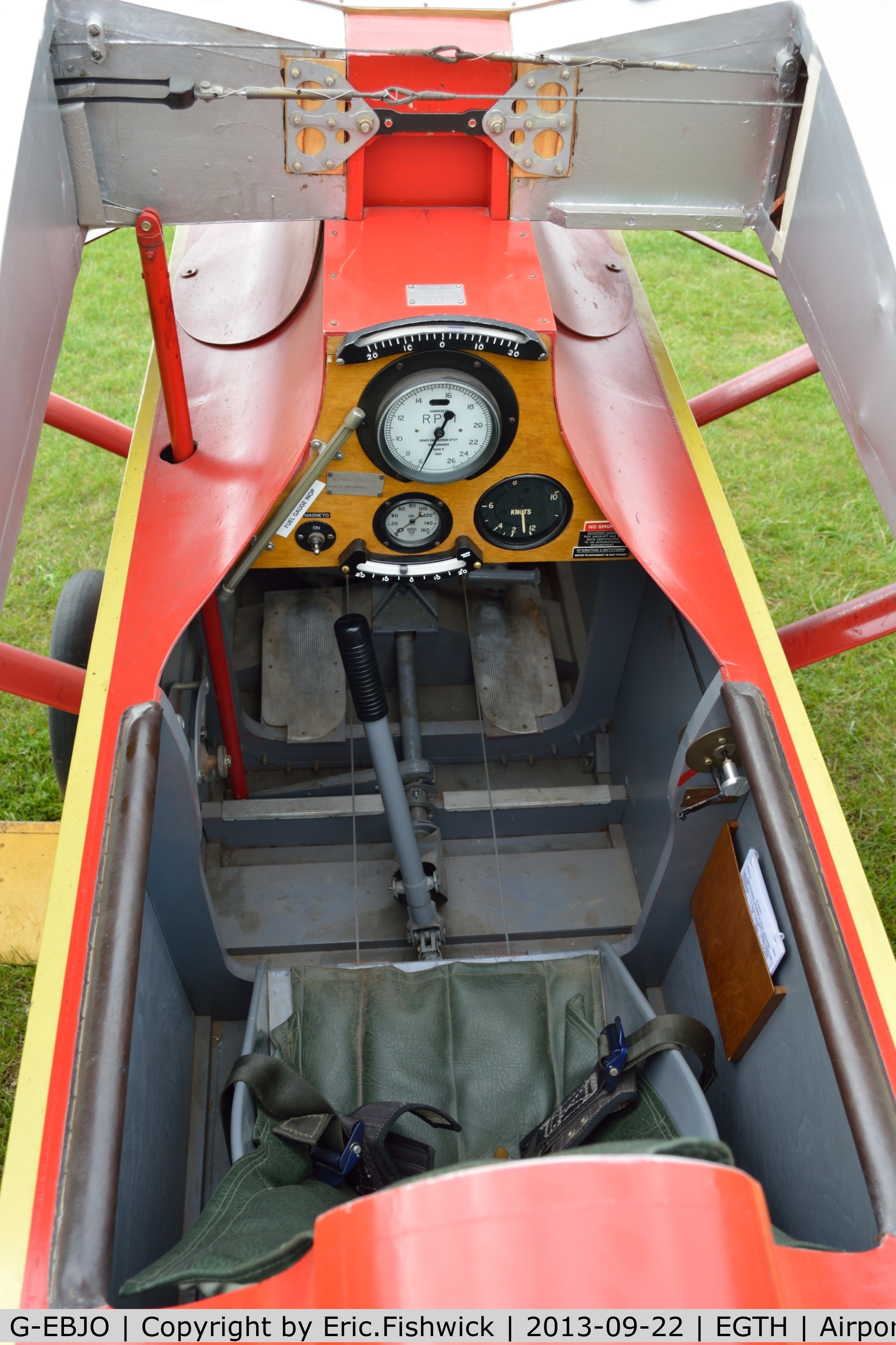 G-EBJO, 1924 Air Navigation And Engineering ANEC II C/N 1, Cockpit - at Shuttleworth Uncovered Air Display, Sept. 2013