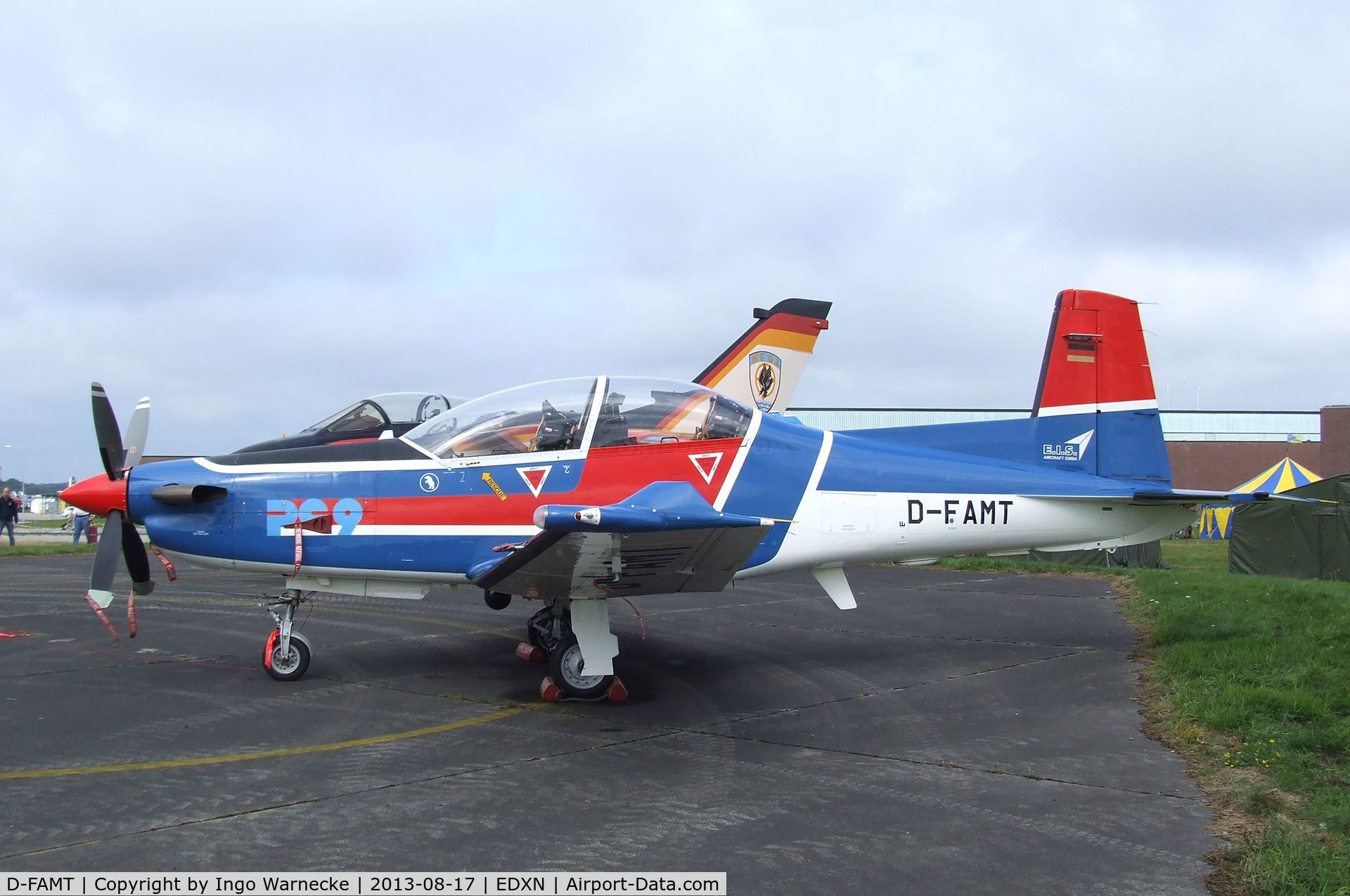 D-FAMT, Pilatus PC-9B C/N 164, Pilatus PC-9B of E.I.S. Aircraft (target services for German armed forces) at the Spottersday of the Nordholz Airday 2013 celebrationg 100 Years of German Naval Aviation at Nordholz Naval Aviation Base