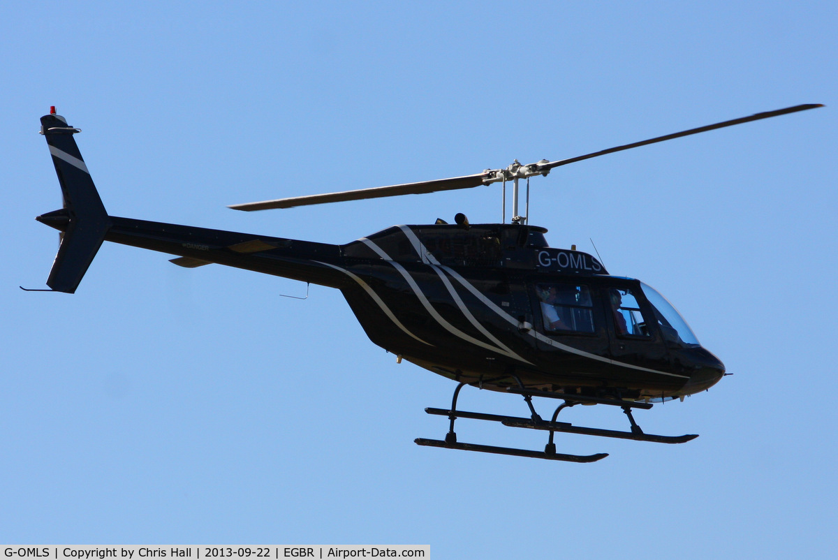 G-OMLS, 1976 Bell 206B JetRanger II C/N 1957, at Breighton's Heli Fly-in, 2013
