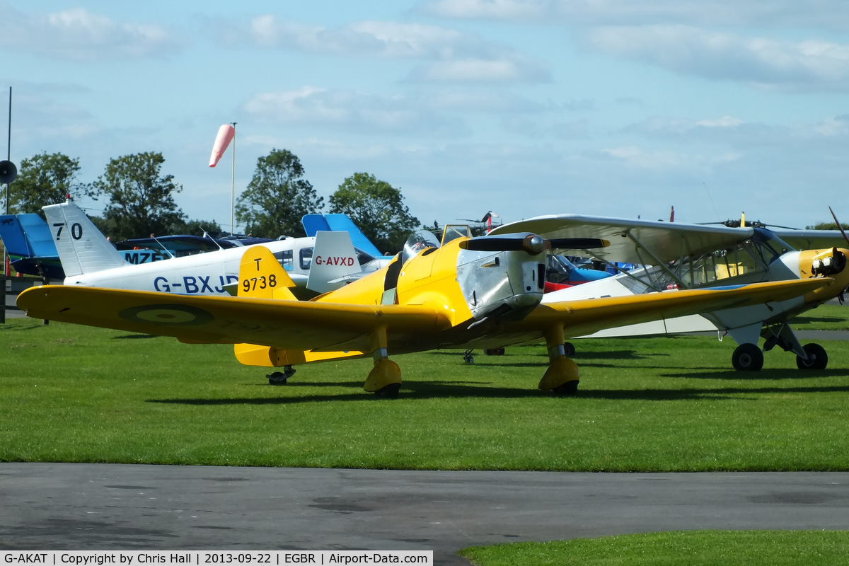 G-AKAT, 1940 Miles M14A Hawk Trainer 3 C/N 2005, at Breighton's Heli Fly-in, 2013