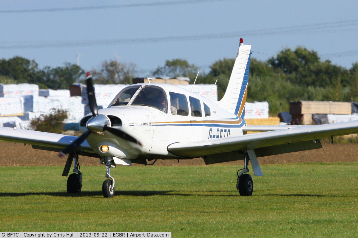 G-BFTC, 1978 Piper PA-28R-201T Cherokee Arrow III C/N 28R-7803197, at Breighton's Heli Fly-in, 2013