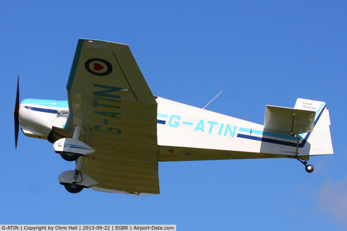 G-ATIN, 1956 SAN Jodel D-117 C/N 437, at Breighton's Heli Fly-in, 2013