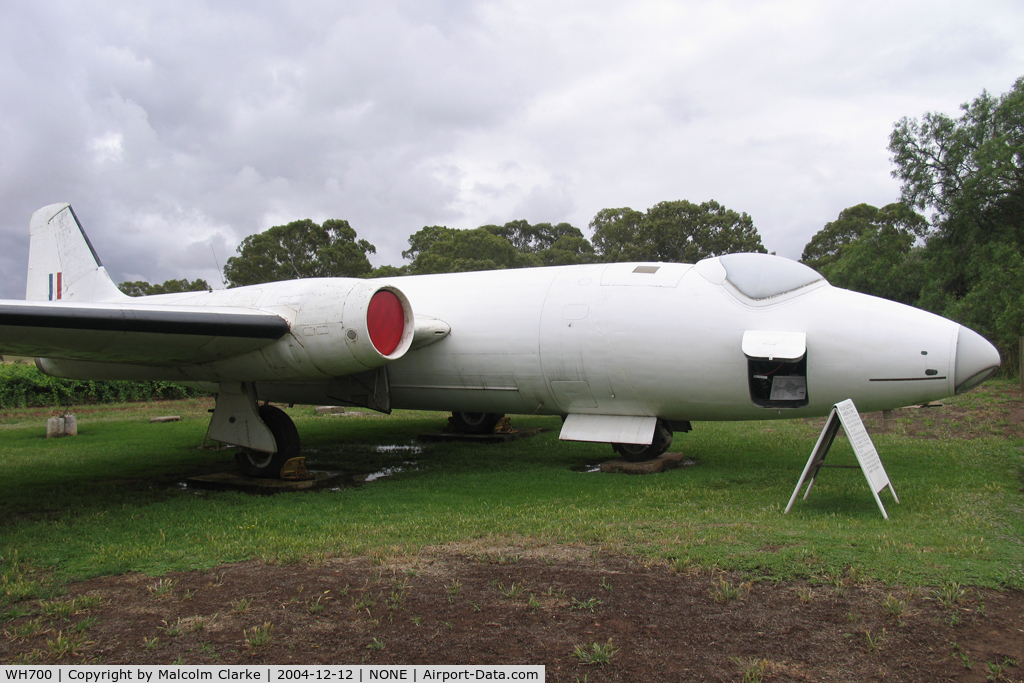 WH700, 1953 English Electric Canberra B.2 C/N Not found WH700, English Electric Canberra B2 at Lincoln Nitschke's Aviation Museum, Greenoch, South Australia in 2004.