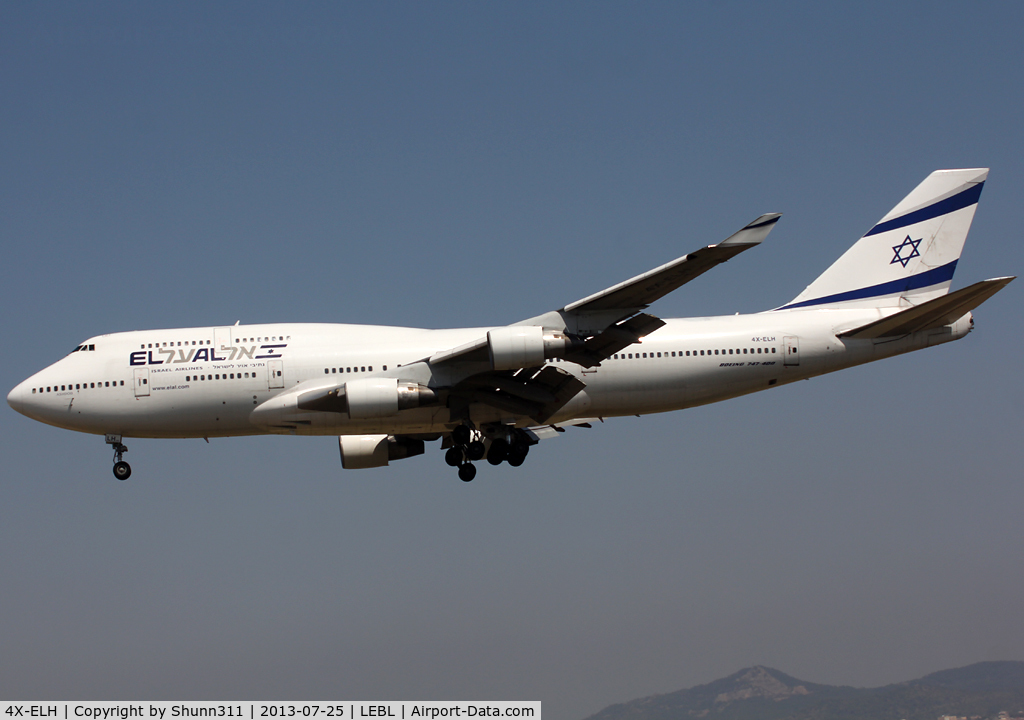 4X-ELH, 1996 Boeing 747-412 C/N 26555, Landing rwy 25R