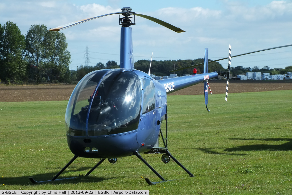 G-BSCE, 1989 Robinson R22 Beta C/N 1245, at Breighton's Heli Fly-in, 2013