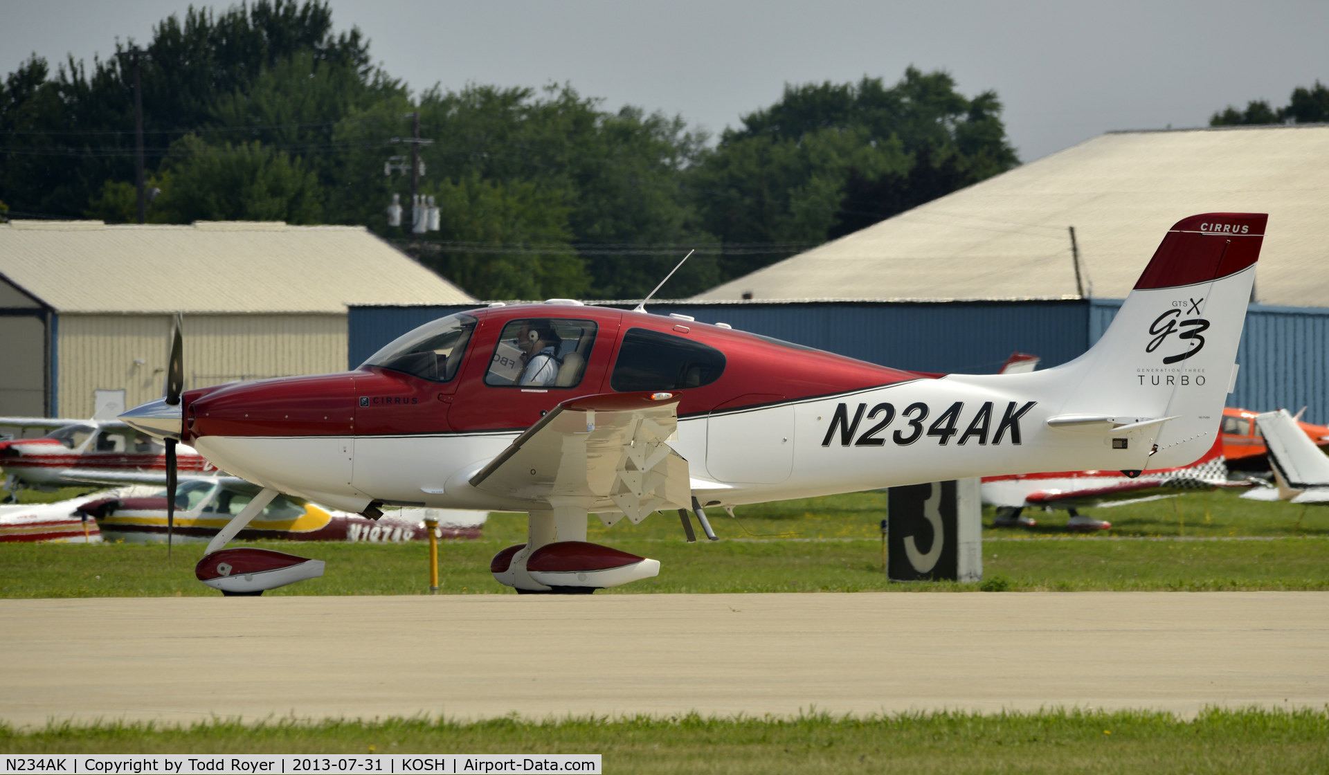N234AK, 2007 Cirrus SR22 C/N 2878, Airventure 2013