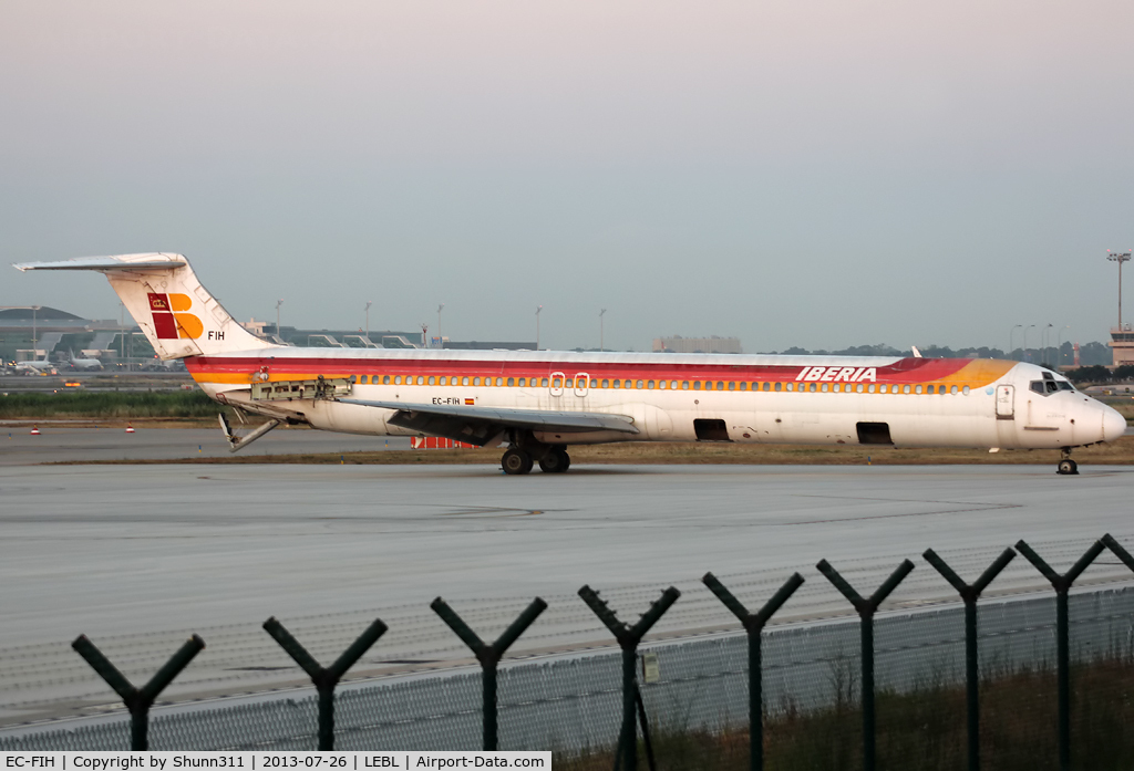 EC-FIH, 1991 McDonnell Douglas MD-88 C/N 53196, Now stored and used as a ground trainer by firemen...