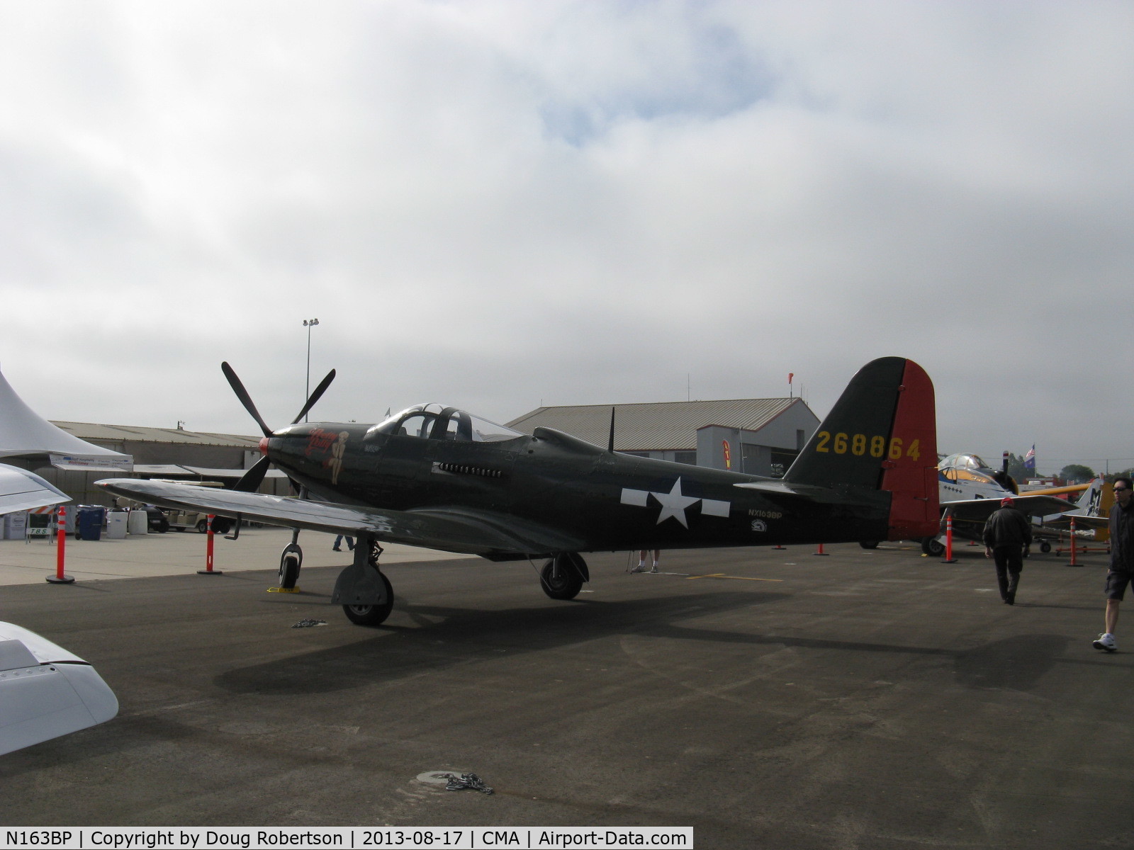 N163BP, 1945 Bell P-63C Kingcobra C/N 091263RP, 1945 Bell P-63C KINGCOBRA 'Pretty Polly', Allison, V1710-93 1,325 Hp, engine behind cockpit with long shaft-drive to four-blade prop, Experimental class