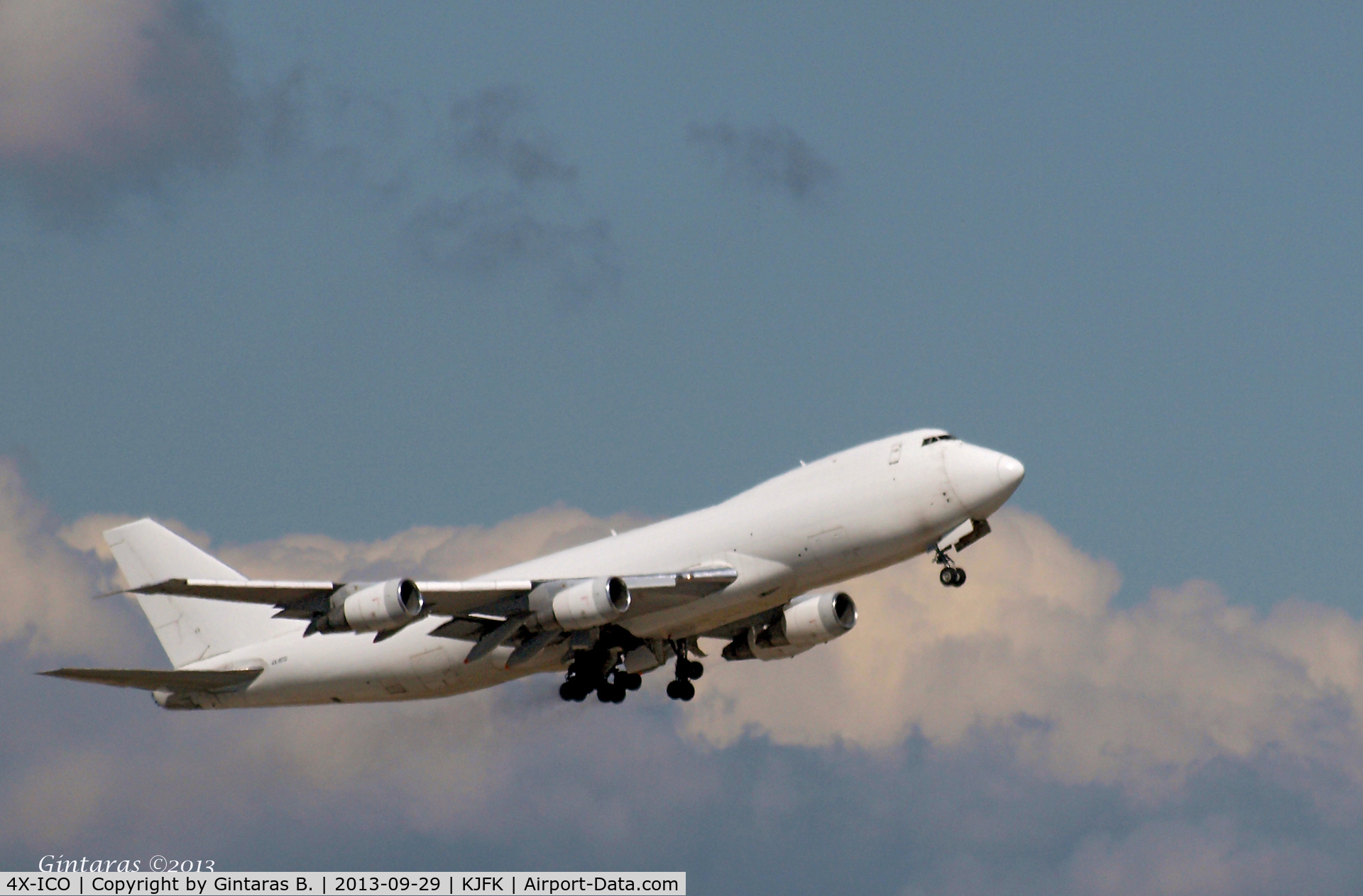 4X-ICO, 1985 Boeing 747-230F C/N 23348, Take-off @ JFK, 13R