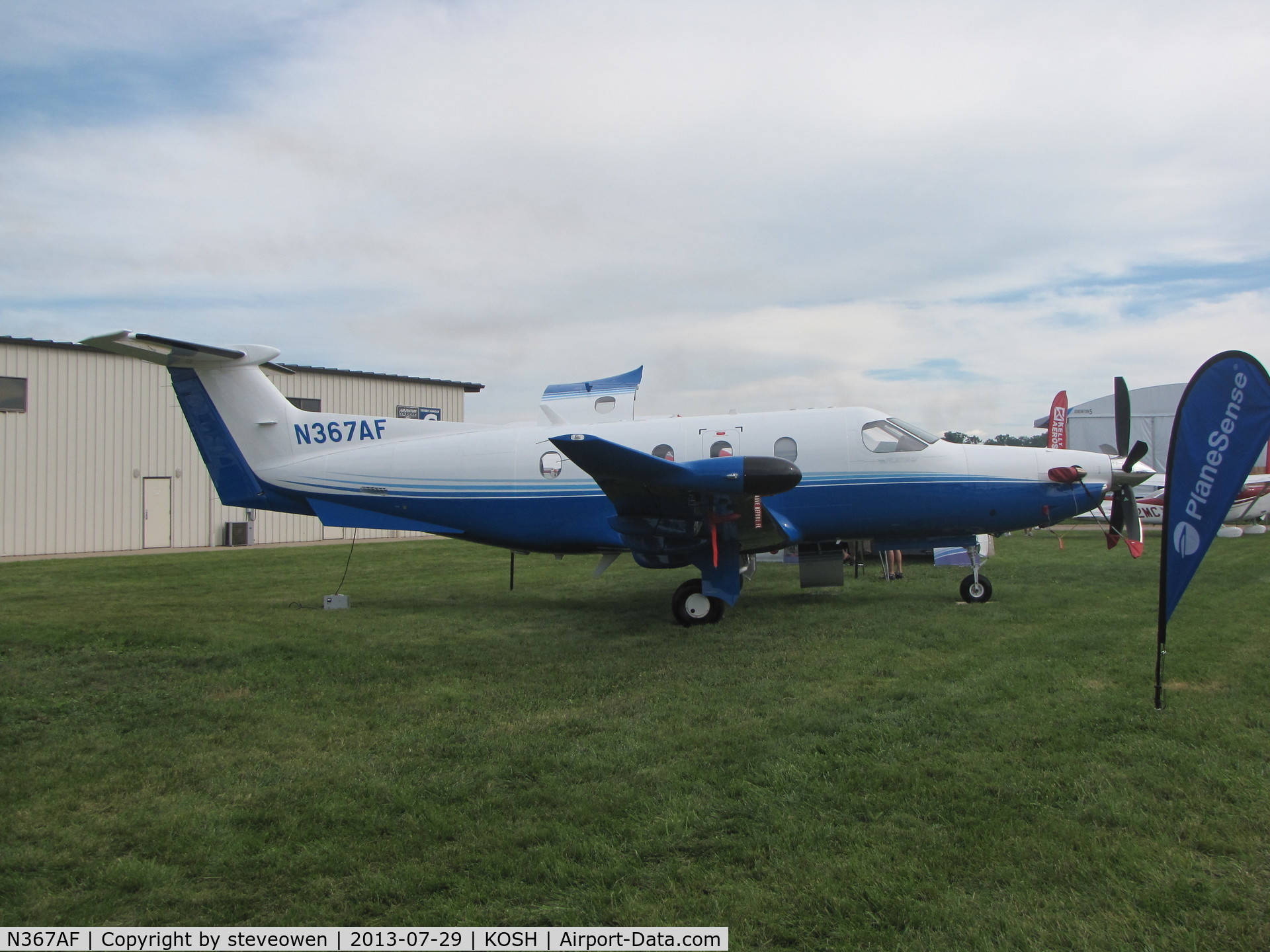 N367AF, 2012 Pilatus PC-12/47E C/N 1367, displayed at KOSH