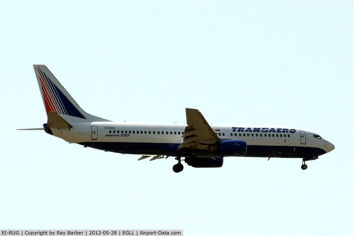 EI-RUG, 1999 Boeing 737-86N C/N 28610, Boeing 737-86N [28610] (Transaero Airlines) Home~G 28/05/2012. On approach 27L.