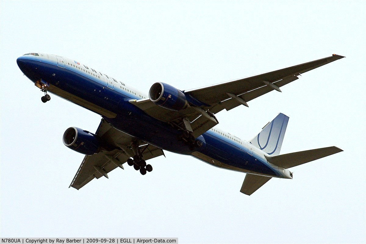 N780UA, 1996 Boeing 777-222 C/N 26944, Boeing 777-222 [26944] (United Airlines) Home~G 28/09/2009