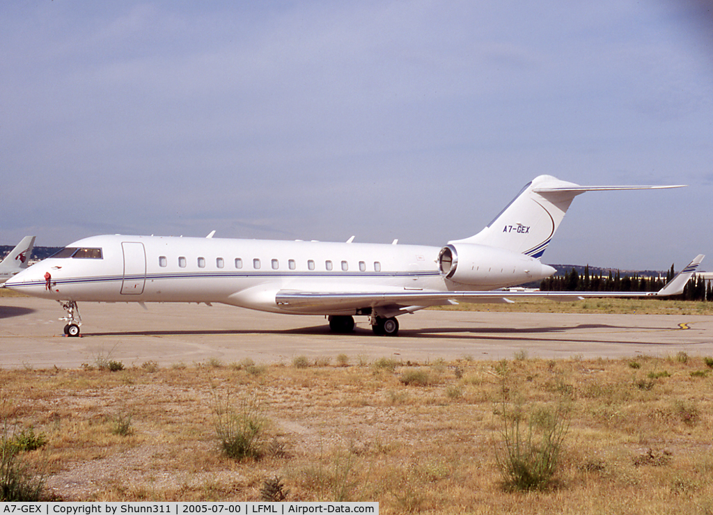 A7-GEX, 2003 Bombardier BD-700-1A10 Global Express C/N 9134, Parked...