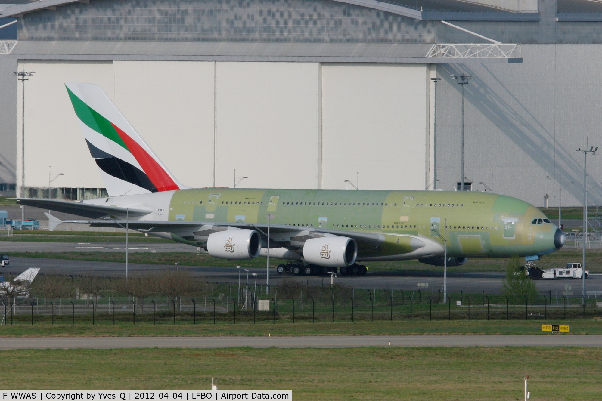 F-WWAS, 2012 Airbus A380-861 C/N 106, Airbus A380-861, Toulouse-Blagnac Airport (LFBO-TLS)