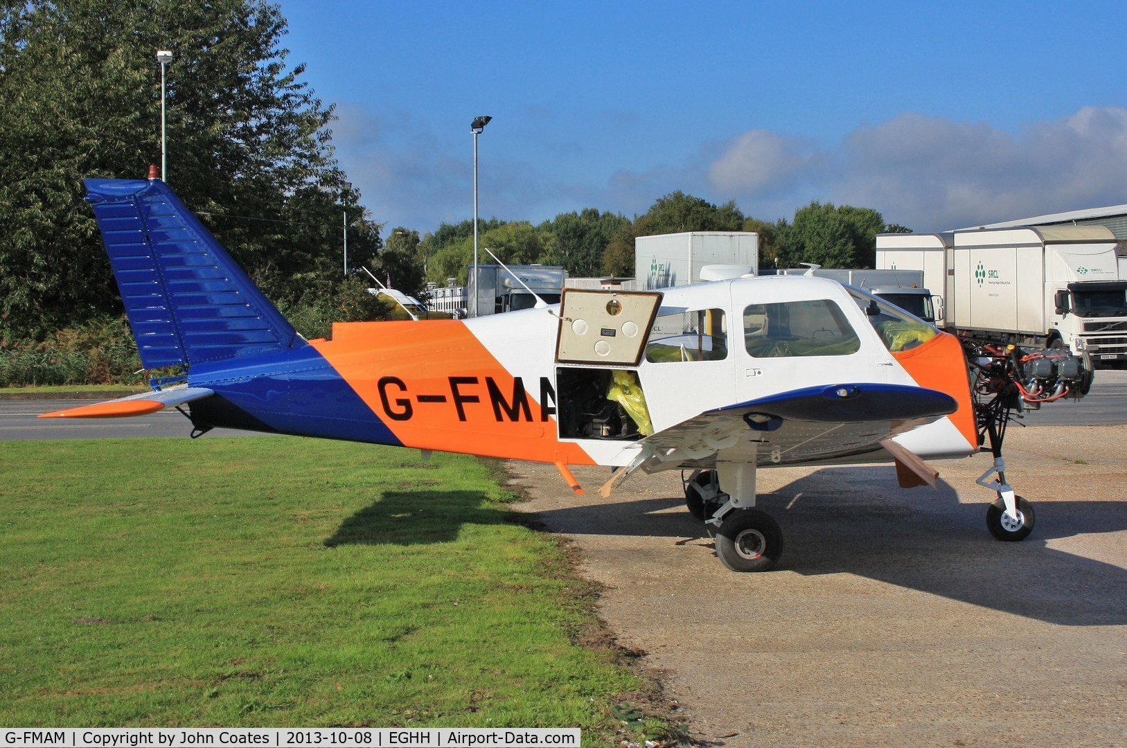 G-FMAM, 1973 Piper PA-28-151 Cherokee Warrior C/N 28-7415056, Awaiting completion after repaint