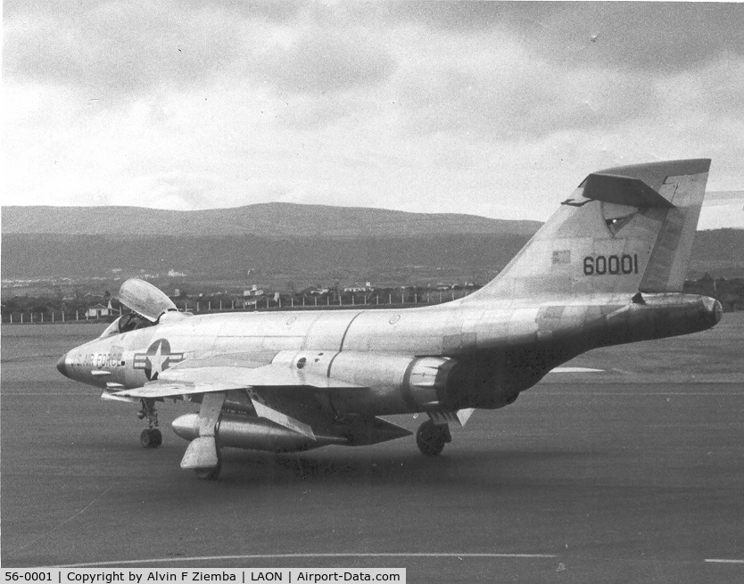 56-0001, 1956 McDonnell RF-101H Voodoo C/N 136, My father, Maj Alvin F Ziemba, flew this Voodoo while stationed at Laon AFB, France, 1962-65.
