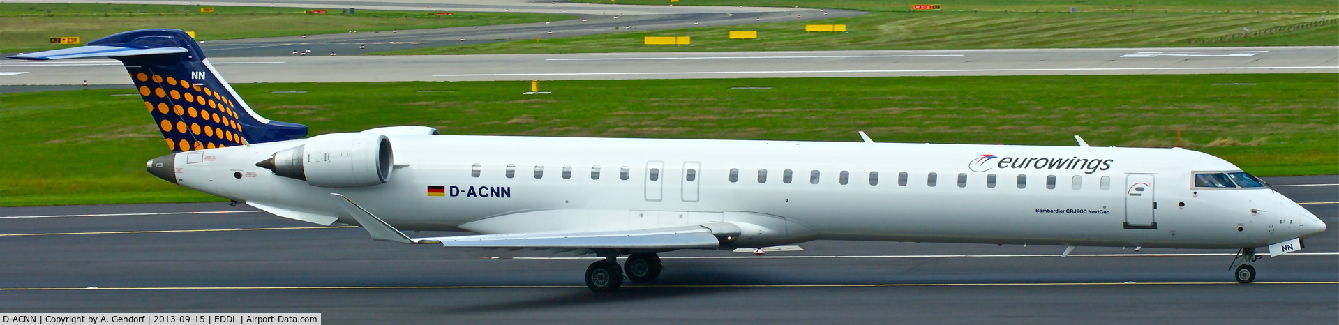 D-ACNN, 2010 Bombardier CRJ-900LR (CL-600-2D24) C/N 15254, Eurowings (LH-Regional cs.), is here on taxiway 