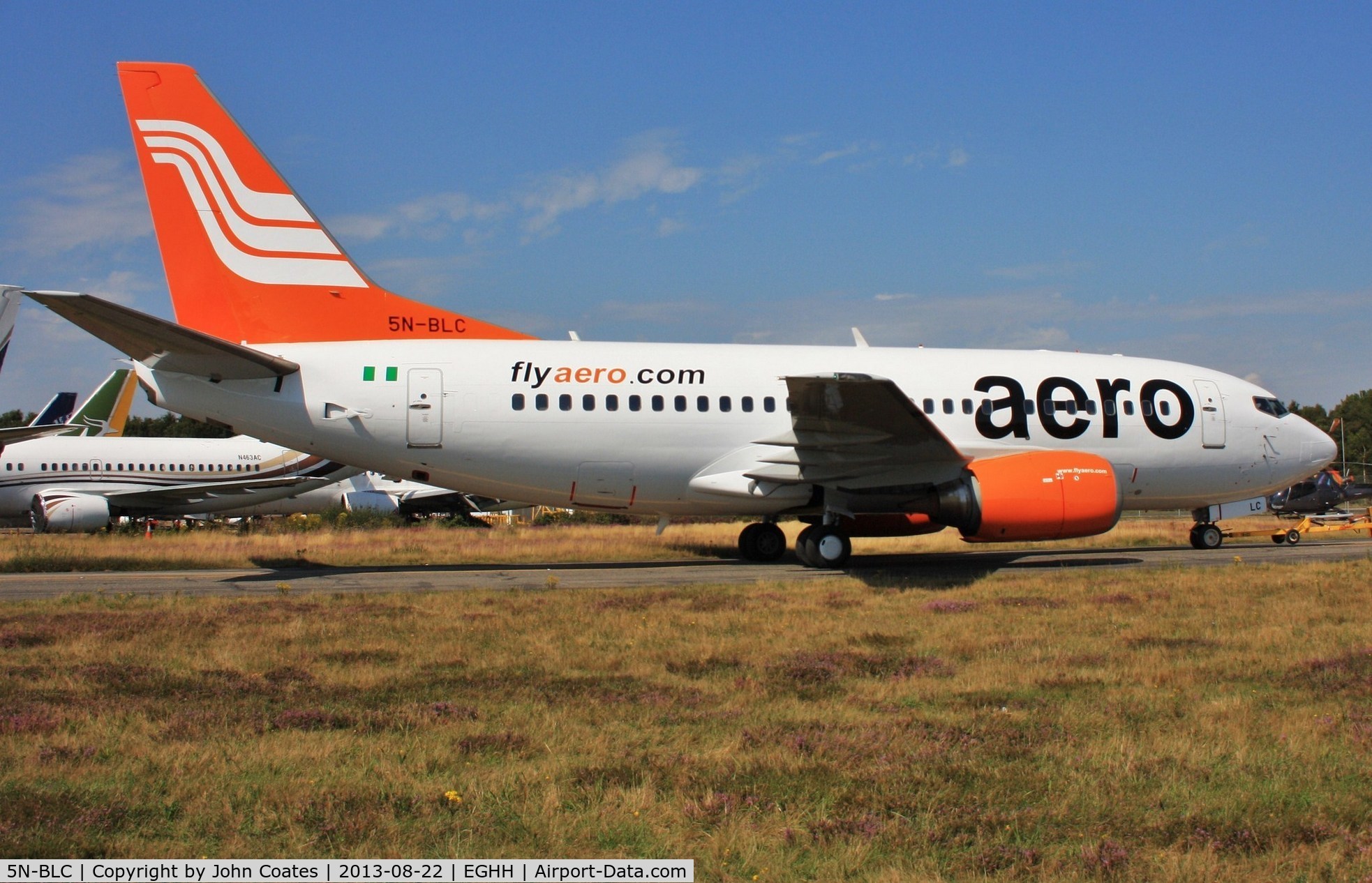 5N-BLC, 1993 Boeing 737-522 C/N 26692, Taxiing to depart after paint into latest livery.