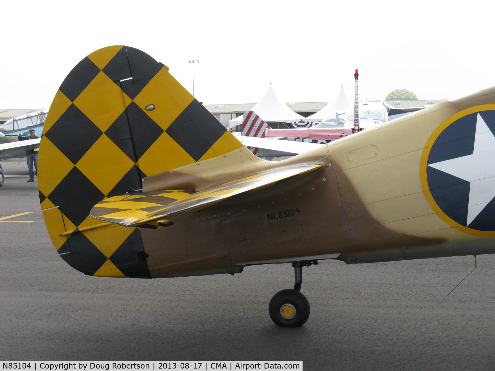N85104, Curtiss P-40N-5CU Kittyhawk C/N 28954/F858, Curtiss-Wright/Maloney P-40N KITTYHAWK, Allison V-1710-81 1,360 Hp, checkerboard tail, Limited class
