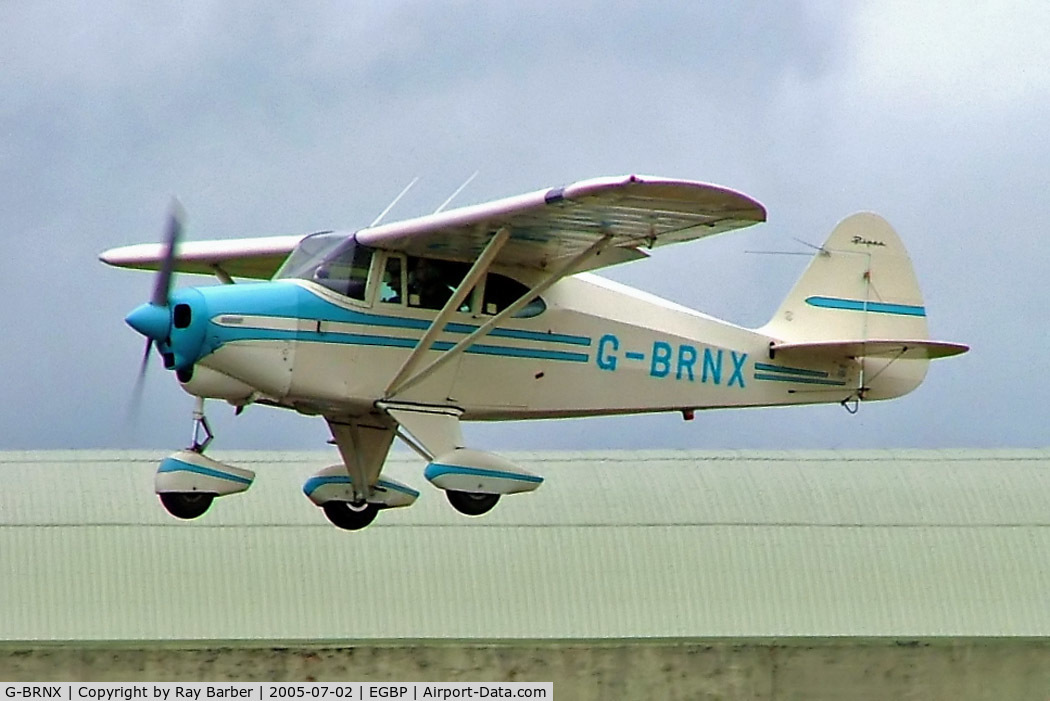 G-BRNX, 1955 Piper PA-22-150 Caribbean C/N 22-2945, Piper PA-22-150 Tri Pacer [22-2945] Kemble~G 02/07/2005