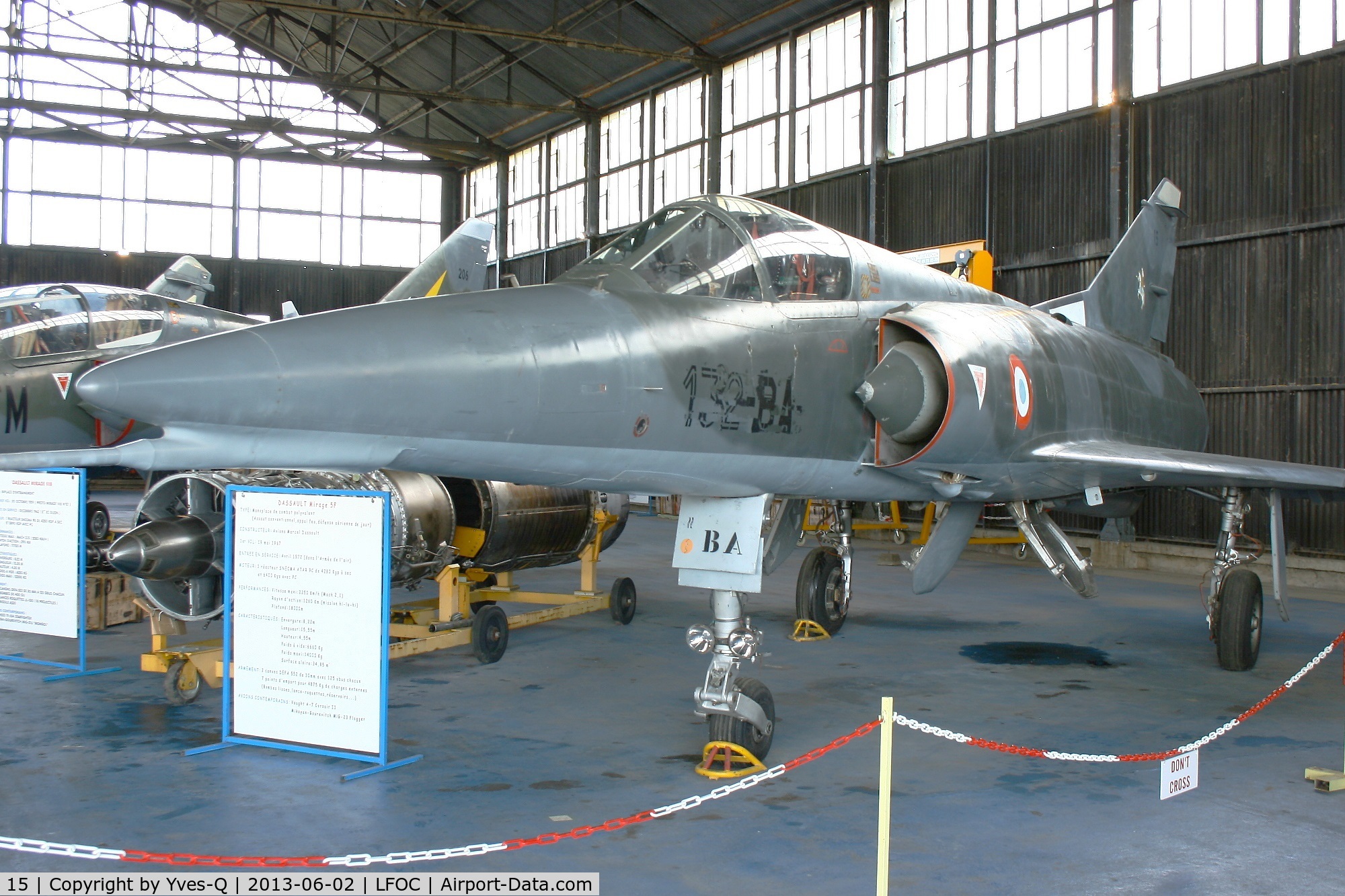 15, Dassault Mirage 5F C/N 15, Dassault Mirage 5F, Canopée Museum Châteaudun Air Base 279 (LFOC)