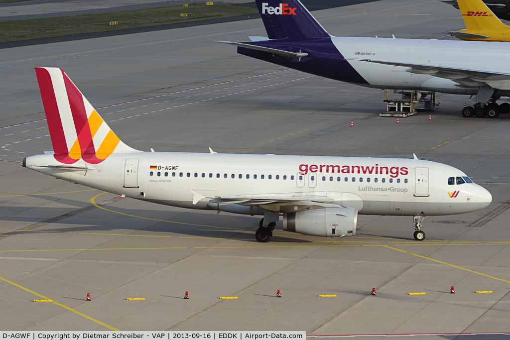 D-AGWF, 2007 Airbus A319-132 C/N 3172, Germanwings Airbus 319