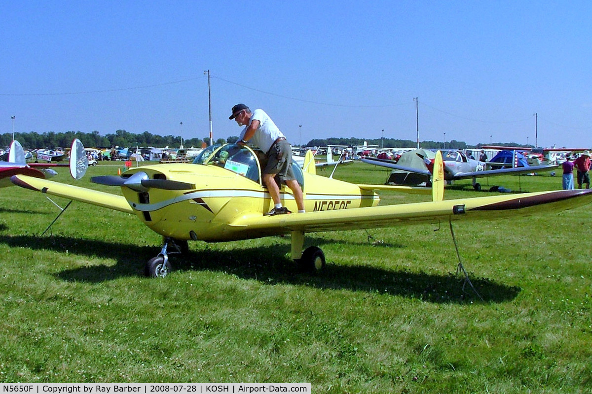 N5650F, 1967 Alon A2A Aircoupe C/N B-250, Alon A-2A Aircoupe[B-250] Oshkosh-Wittman Regional~N 28/07/2008