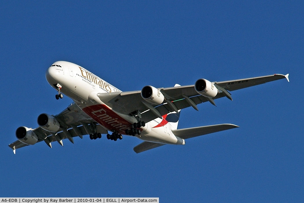 A6-EDB, 2008 Airbus A380-861 C/N 013, Airbus A380-861 [013] (Emirates Airlines) 04/01/2010