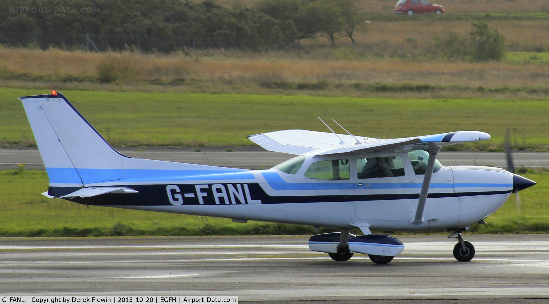 G-FANL, 1978 Cessna R172K Hawk XP C/N R172-2873, Cessna R172K from EGFE seen just about to park up at EGFH.