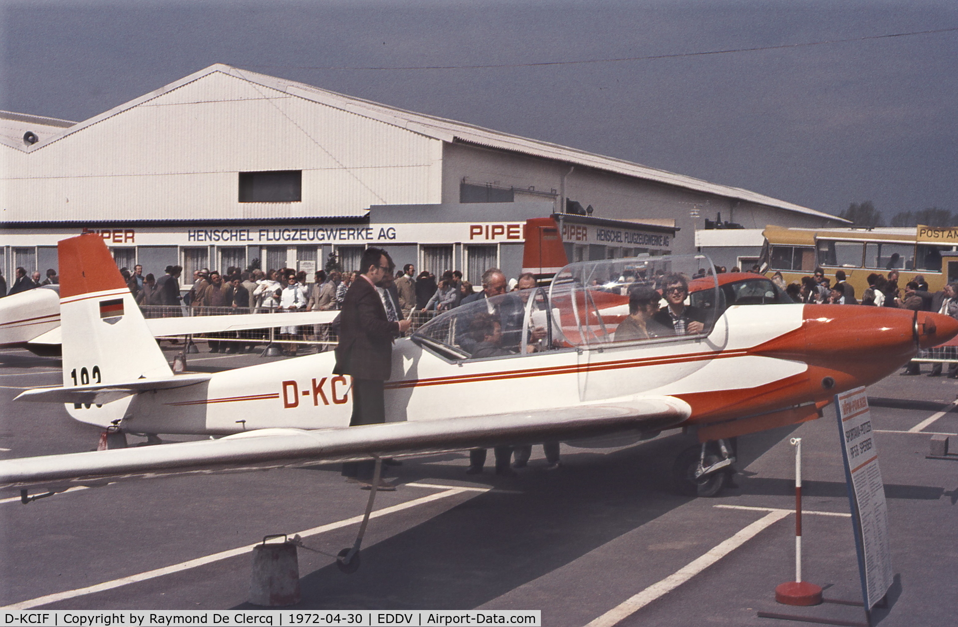 D-KCIF, Sportavia-Putzer RF-5B Sperber C/N 51004, Hannover Messe 1972