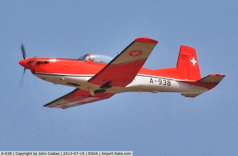 A-938, 1983 Pilatus PC-7 Turbo Trainer C/N 346, Arriving at RIAT 2013