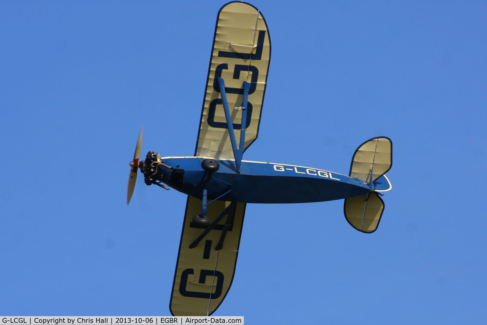 G-LCGL, 1993 Comper CLA7 Swift Replica C/N PFA 103-11089, at Breighton's Pre Hibernation Fly-in, 2013