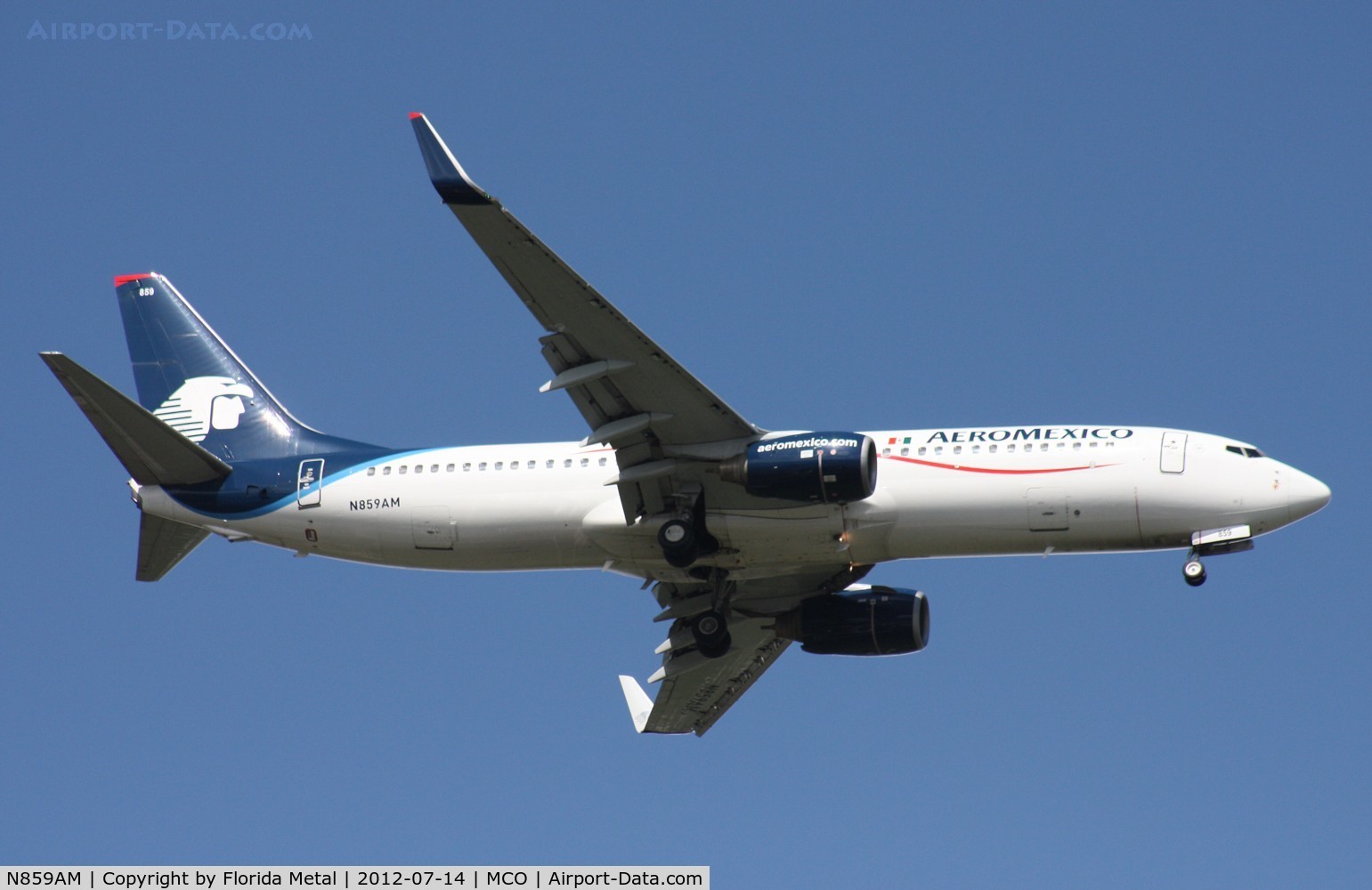 N859AM, 2003 Boeing 737-8Q8 C/N 32796, Aeromexico 737-800