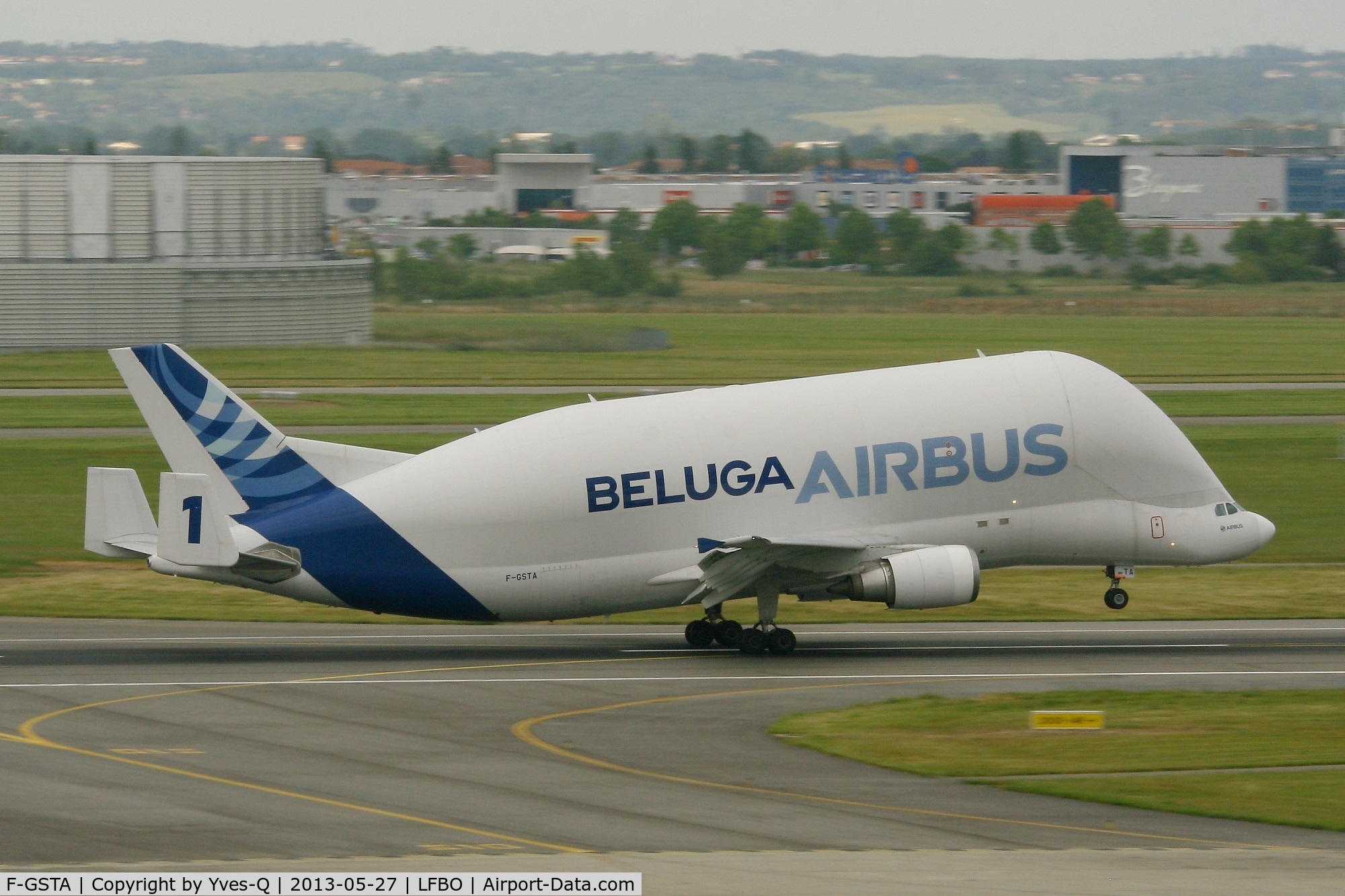 F-GSTA, 1994 Airbus A300B4-608ST Super Transporter C/N 655, Airbus A300B4-608ST Beluga, Landing rwy 14R, Toulouse-Blagnac Airport (LFBO-TLS)