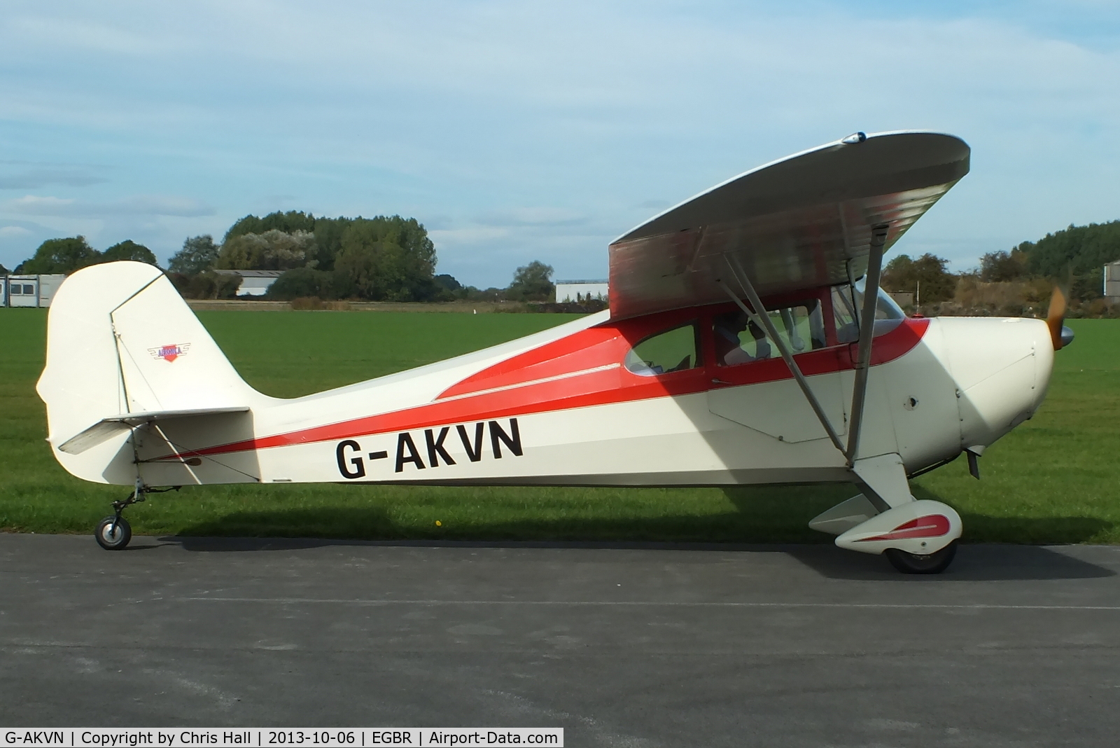 G-AKVN, 1946 Aeronca 11AC Chief Chief C/N 11AC-469, at Breighton's Pre Hibernation Fly-in, 2013