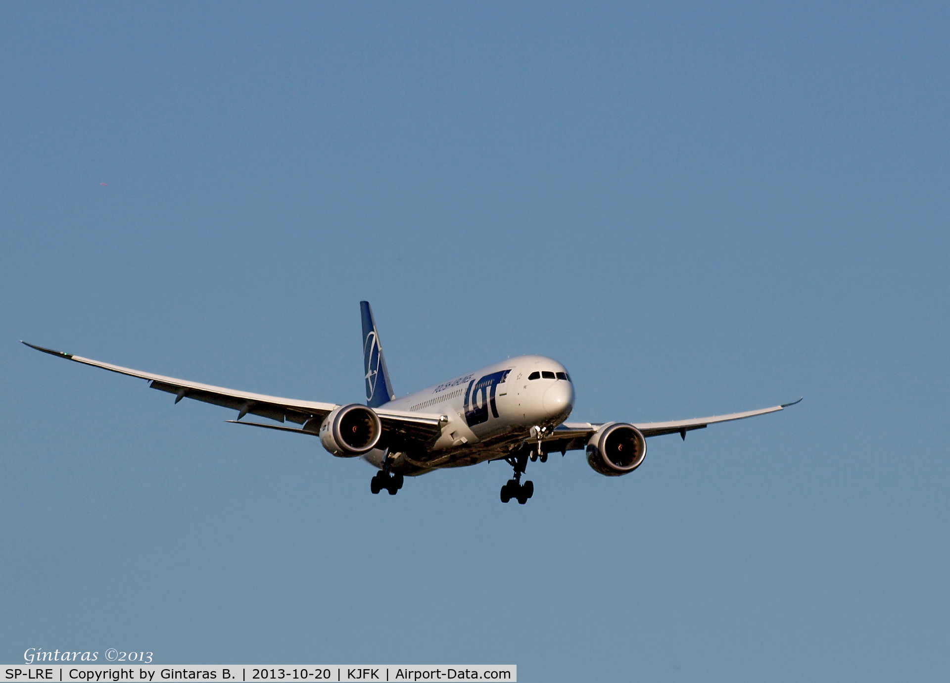 SP-LRE, 2013 Boeing 787-8 Dreamliner C/N 35939, Going to a landing on 22L @ JFK