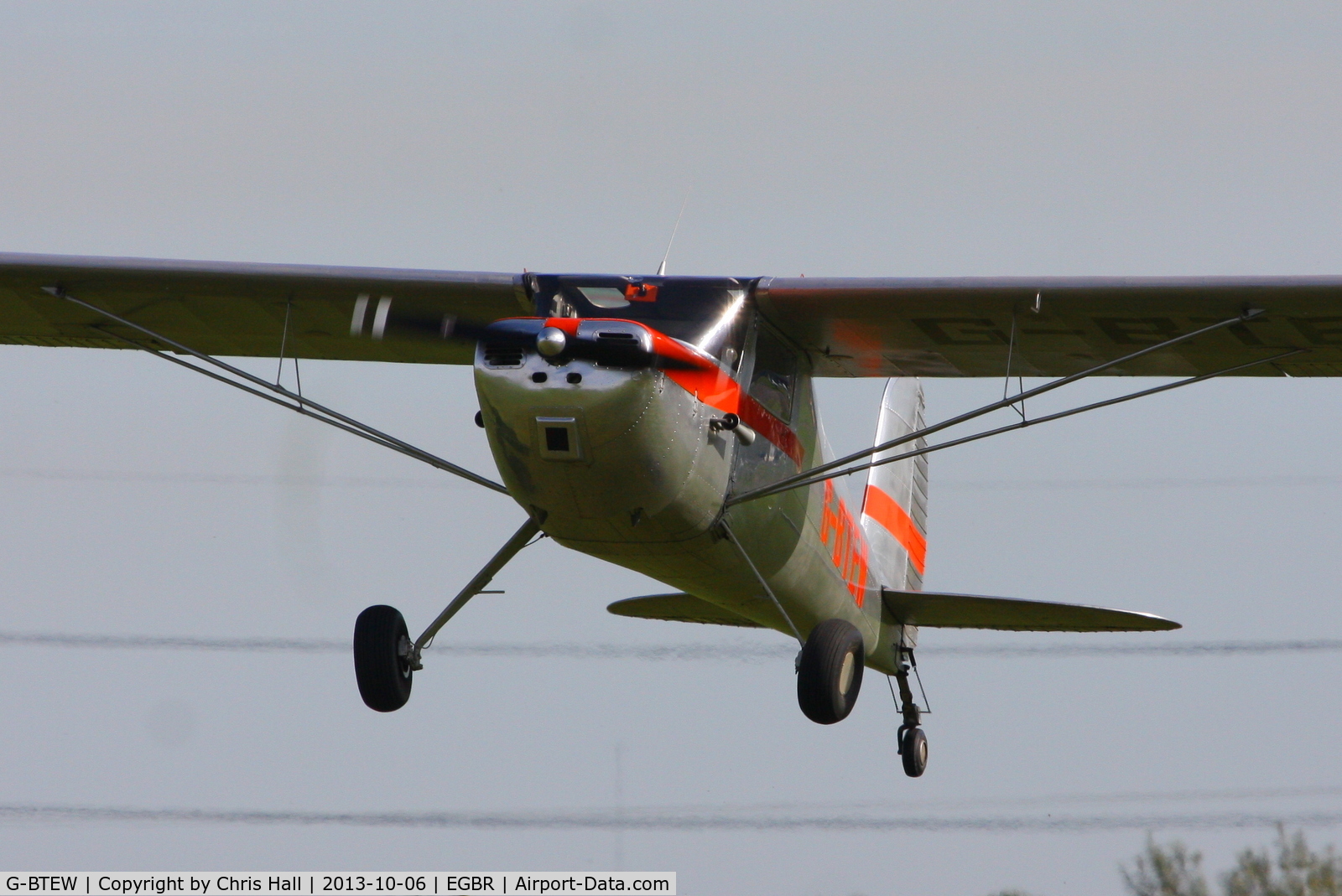 G-BTEW, 1946 Cessna 120 C/N 10238, at Breighton's Pre Hibernation Fly-in, 2013