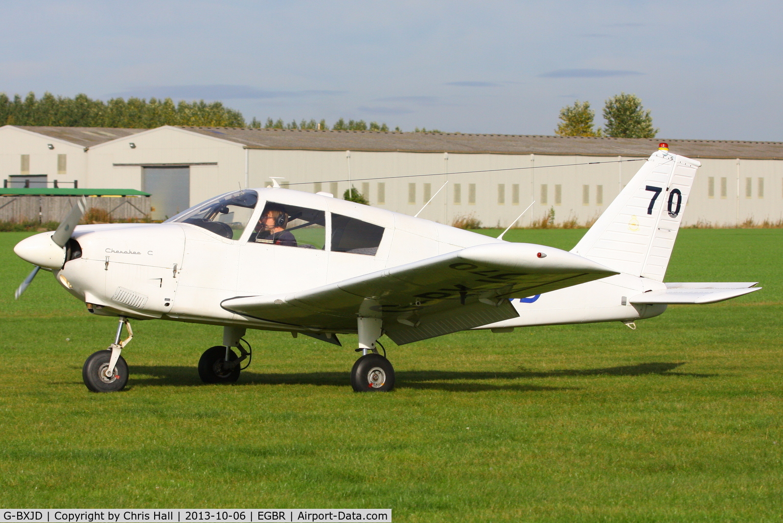 G-BXJD, 1967 Piper PA-28-180 Cherokee C/N 28-4215, at Breighton's Pre Hibernation Fly-in, 2013