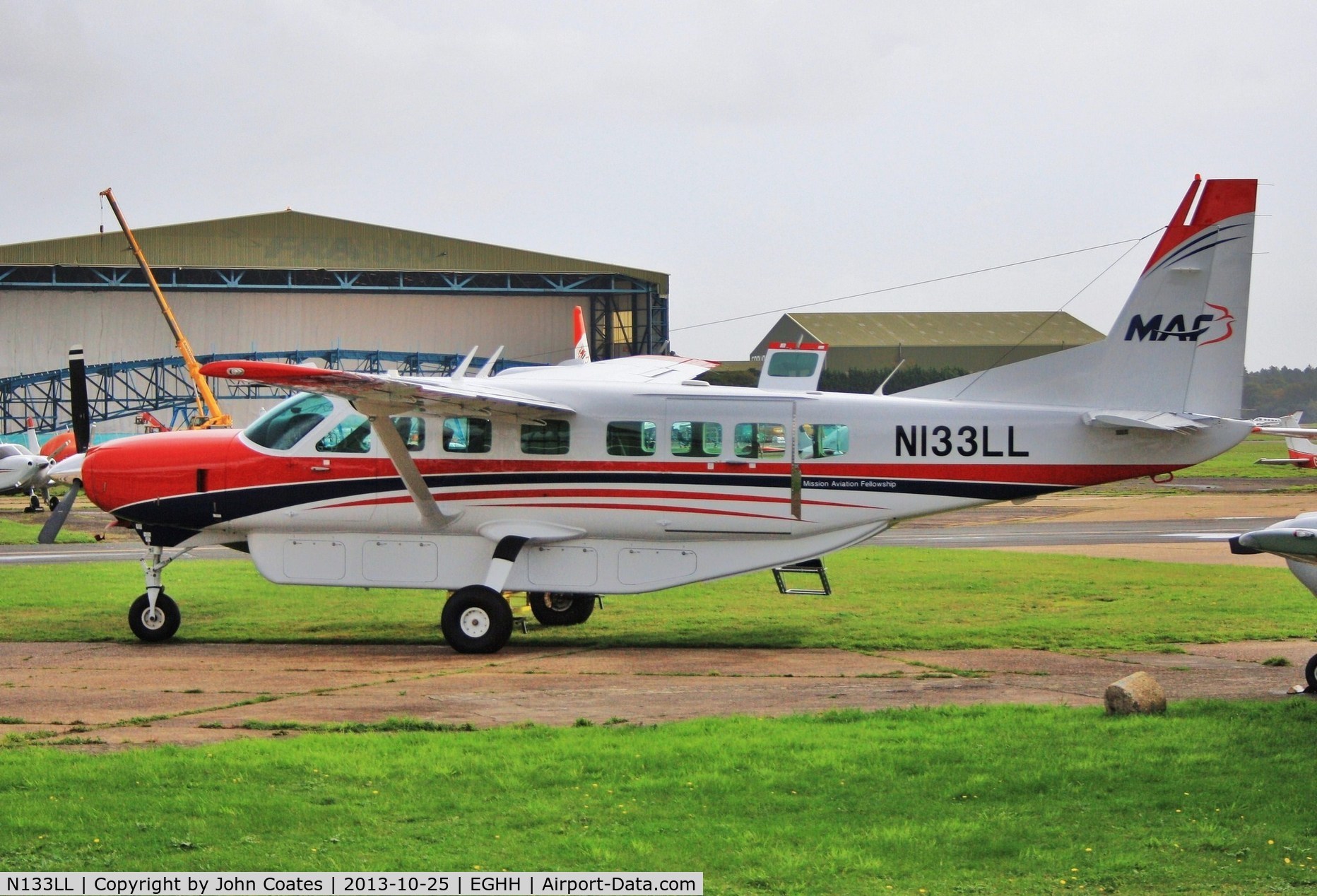 N133LL, Cessna 208B  Grand Caravan C/N 208B2134, Awaiting delivery after recent respray to Mission Aviation Fellowship livery.