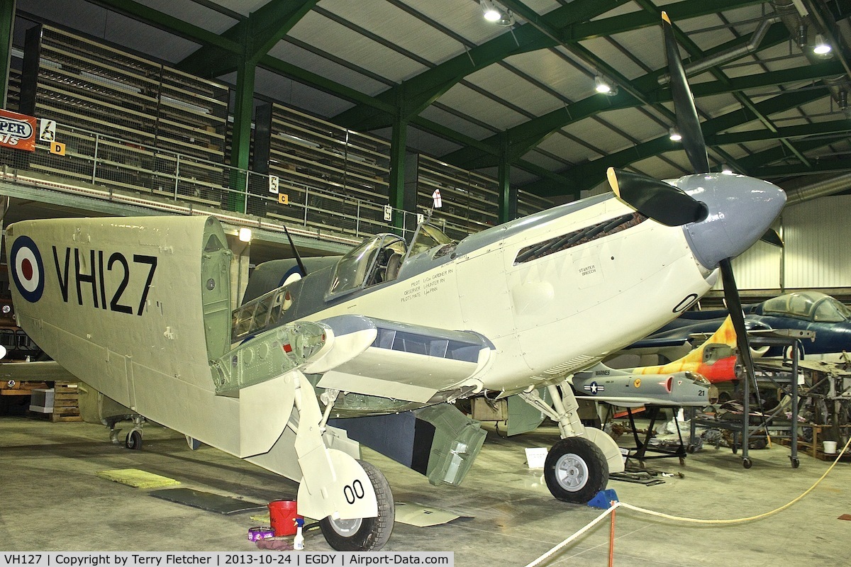 VH127, Fairey Firefly TT.4 C/N F.8026, Open Day at Cobham Hall , Fleet Air Arm Museum at Yeovilton
