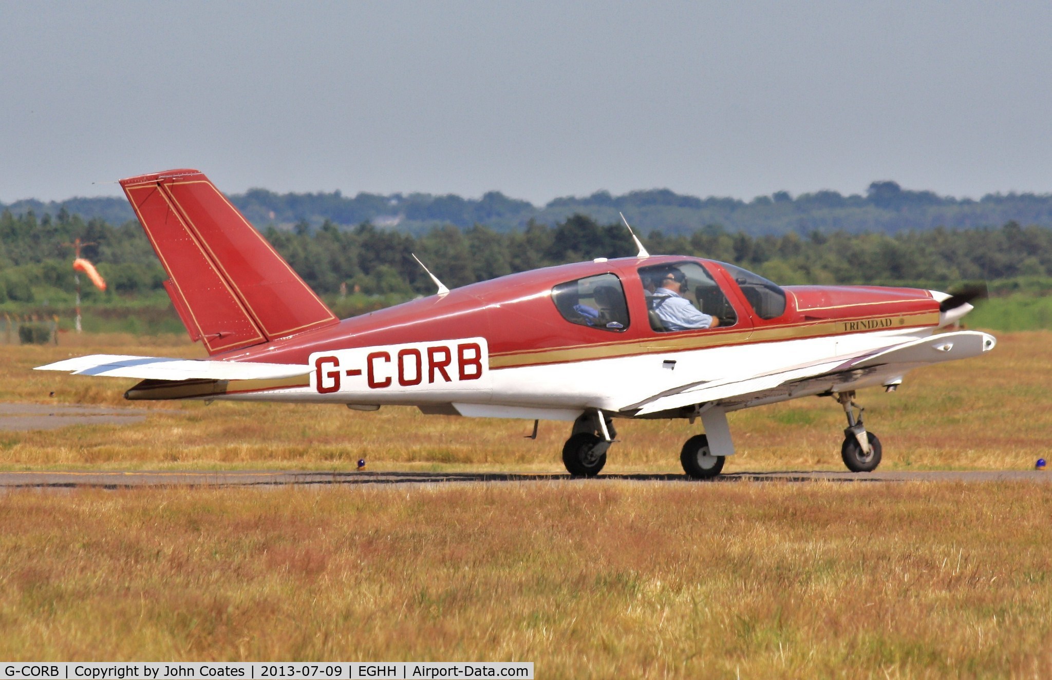 G-CORB, 1990 Socata TB-20 Trinidad C/N 1178, Taxiing to depart 08