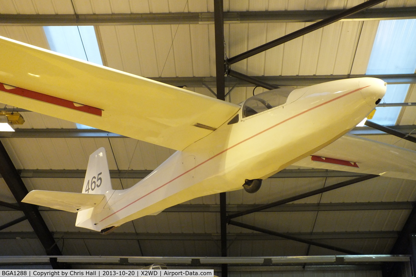 BGA1288, 1965 Elliots Of Newbury 460-1 Olympia C/N Not found BGA1288, one of only two produced, Built in 1965 for the World Gliding Championships, preserved at the Museum of Berkshire Aviation, Woodley